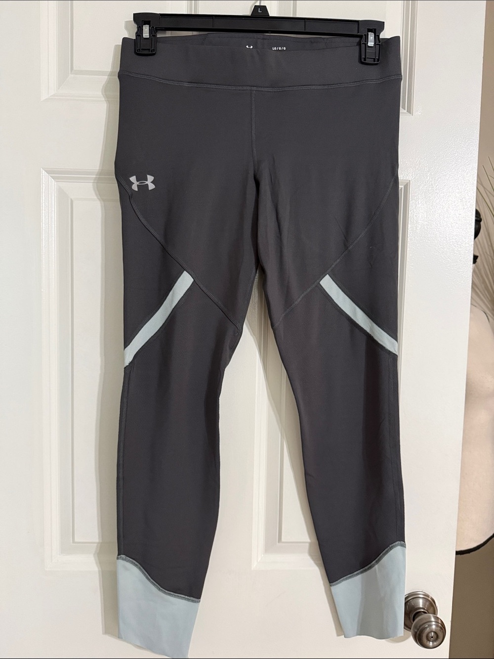 Under Armour Dark Gray Leggings with Light Gray Panels